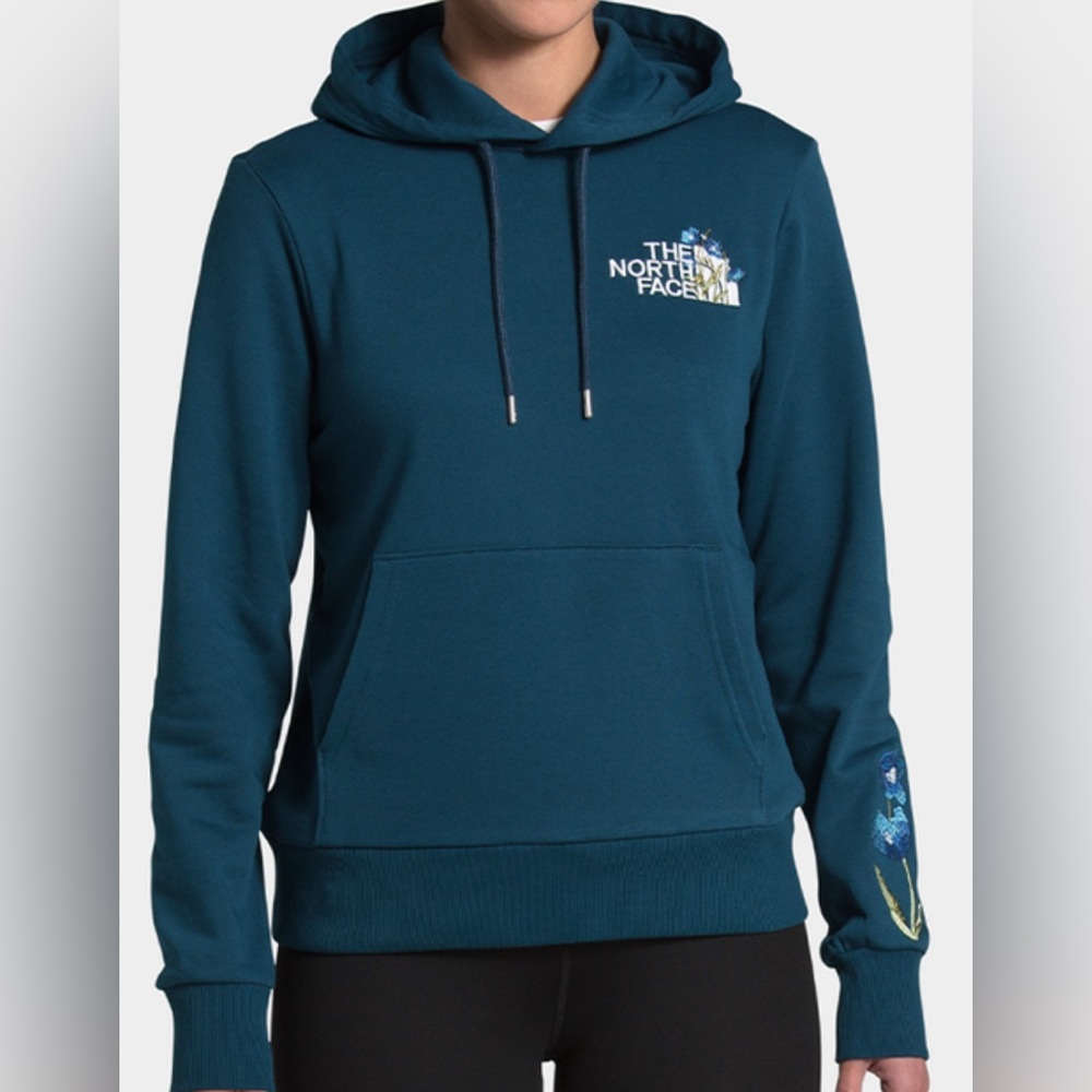 The North Face Womens XL Floral Spell Out Recycled Himalayan Plastic Hoodie